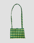 Mini Long Lady Bag in Gingham Green Yellow
