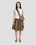 Lady Strap Bag in Gingham Black and Gold