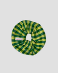 Scrunchie in Gingham Green Yellow