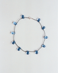 Noué necklace - Pale blue / Black
