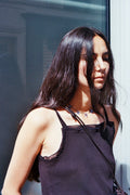 Noué necklace - Pale blue / Black