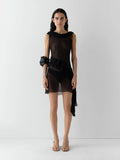 Boa Dress - Black