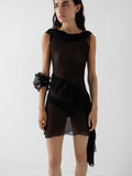 Boa Dress - Black
