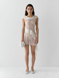 Boa Dress - White