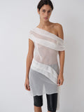 Boa Dress - White