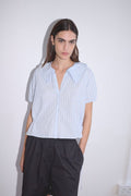 Double Collar Shirt - Mineral Stripe